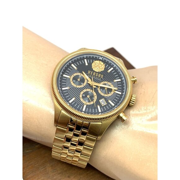 Versus by Versace Men's Watch VSP971021 Chronograph Quartz Gold Steel 45mm - Picture 6 of 14